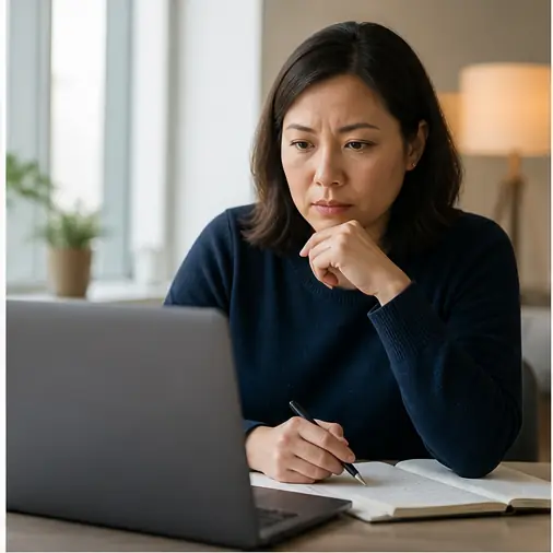 Professional reviewing an online safety report